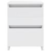 vidaXL Bedside Cabinet High Gloss White 30x30x40 cm Engineered Wood