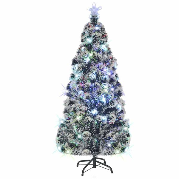 vidaXL Artificial Pre-lit Christmas Tree White 64 cm Fibre Optic