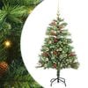 vidaXL Artificial Christmas Tree Green 150 cm PVC and Metal