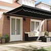vidaXL Retractable Awning Black 500 x 300 cm Fabric and Metal