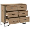 vidaXL Chest of Drawers 2 pcs Artisan Oak 91 x 35.5 x 74.5 cm