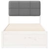 vidaXL Bed Frame with Upholstered Headboard Light Grey 80 x 200 cm