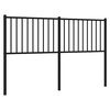 vidaXL Metal Replace Headboard Black 160 cm