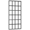 vidaXL Sliding Door with Hardware Set Black 90x205 cm ESG Glass