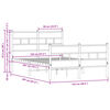 vidaXL Bed Frame without Mattress with Headboard and Footboard 120x200 cm