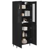 vidaXL Highboard 2 pcs Black Oak Engineered Wood and Glass