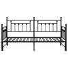 vidaXL Daybed Frame with Headboard Black 100 x 190 cm Steel