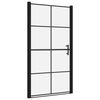 vidaXL Shower Doors Tempered Glass 100x178 cm Black