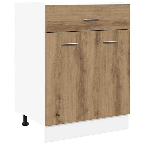 vidaXL Drawer Bottom Cabinet Lyon Artisan Oak 60x46x81.5 cm Engineered Wood