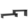 vidaXL TV Cabinet Set Black Oak 180.5 x 30 x 43 cm Engineered Wood