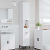 vidaXL Bathroom Cabinet with Drawer with Door White 31.5 x 33 x 190 cm