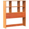 vidaXL Bookcase Bed without Mattress Wax Brown 90x200cm Solid Wood Pine