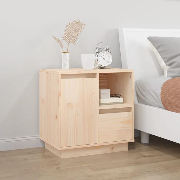 vidaXL Bedside Cabinets 2 pcs 50x34x50 cm Solid Wood Pine