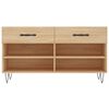 vidaXL Shoe Bench Sonoma Oak 102x35x55 cm Engineered Wood