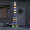 vidaXL LED Christmas Tree Multicolour 70 x 70 x 250 cm Metal