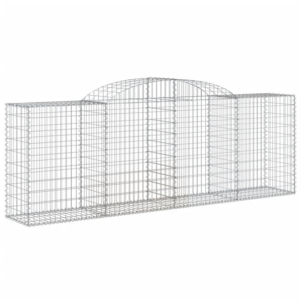 vidaXL Arched Gabion Baskets 11 pcs 300x50x100/120 cm Galvanised Iron
