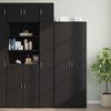 vidaXL Slim Storage Cabinet Black 30x42.5x225 cm Engineered Wood