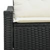 vidaXL Garden Sofa with Cushion 123 x 62 x 69 cm Poly Rattan