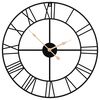 vidaXL Wall Clock Black &Oslash;50 cm Iron