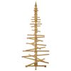 vidaXL Wooden Christmas Tree with Stand Brown 210 cm Solid pine wood