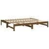 vidaXL Pull-out Day Bed without Mattress Honey Brown 2x(90x190) cm
