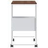 vidaXL Side Table with Wheels White 55x36x63.5 cm Engineered Wood
