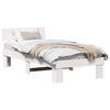 vidaXL Bed Frame with Headboard White 100 x 200 cm Solid Pine Wood