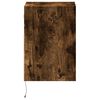 vidaXL Wall-mounted Bedside Cabinet with LED Lights Smoked Oak