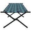 vidaXL Folding Camping Bed Folding Manual Leaf pattern Oxford fabric