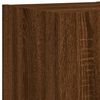 vidaXL 3 Piece TV Wall Cabinets with LED Lights Brown Oak