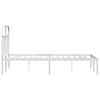 vidaXL Metal Bed Frame without Mattress with Headboard White 120x190cm