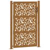 vidaXL Garden Gate 100x125 cm Weathering Steel Leaf Design