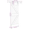 vidaXL Sliding Door with Hardware Set 70x210 cm Solid Wood Pine