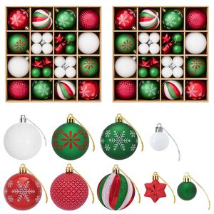 vidaXL Christmas Ball Set 88 pcs Red, Green and White Dia. 6 cm