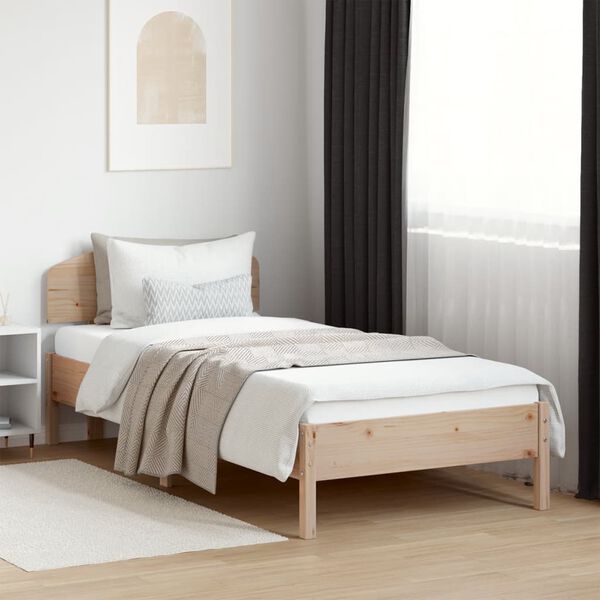 vidaXL Bed Frame without Mattress 100x200 cm Solid Wood Pine