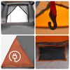 vidaXL Instant Tent Folding Grey and Orange 205 x 205 x 143 cm Steel