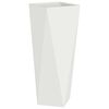 vidaXL Planter 2 pcs White 30 x 30 x 75 cm Steel