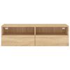 vidaXL TV Wall Cabinet Sonoma Oak 100x30x30 cm Engineered Wood