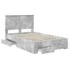 vidaXL Bed Frame Concrete Grey 120 x 200 cm Engineered Wood