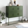 vidaXL Sideboard Olive Green 100.5x39x107 cm Steel