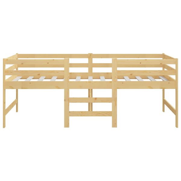 vidaXL Mid-high Bed without Mattress Solid Wood Pine 90x200cm