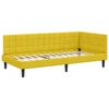 vidaXL Corner Bed Frame with Headboard Yellow 90 cm x 190 cm Velvet