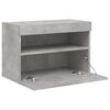 vidaXL TV Wall Cabinet with LED Lights Concrete Grey 60x30x40 cm
