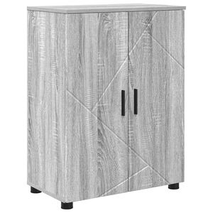 vidaXL Bathroom Cabinet with Storage Grey Sonoma 60 x 35 x 80 cm