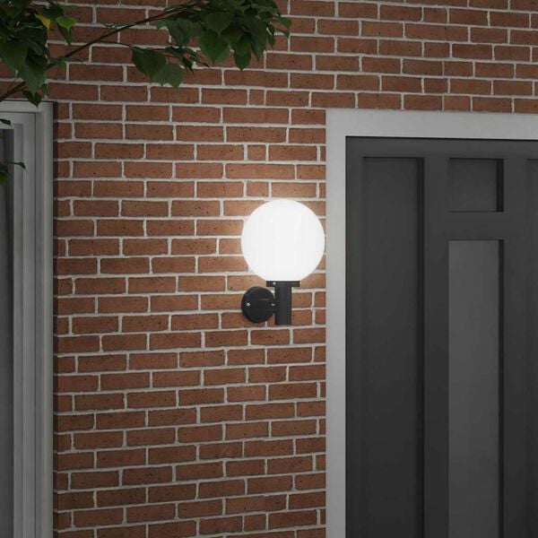 vidaXL Outdoor Wall Light Black 28 x 25 x 38 cm