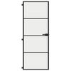 vidaXL Interior Door Slim Black 76x201.5 cm Tempered Glass and Aluminium
