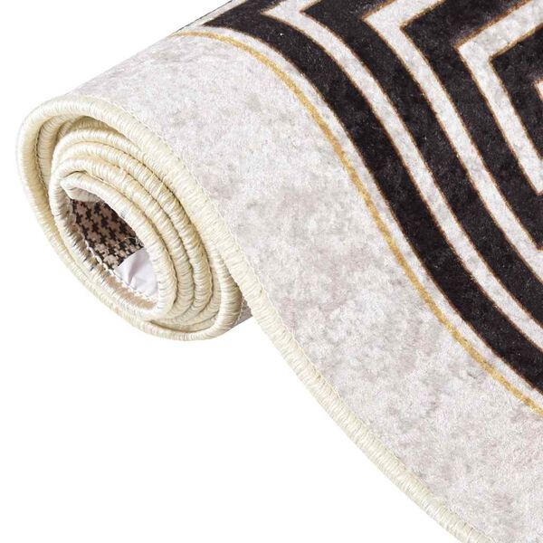 vidaXL Rug Washable 120x180 cm Light Beige Anti Slip