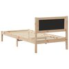 vidaXL Bed Frame with Upholstered Headboard Taupe 90 x 190 cm