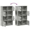vidaXL Bookcase Concrete Grey 60x24x101.5 cm Engineered Wood