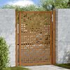 vidaXL Garden Gate 100x125 cm Weathering Steel Cross Design